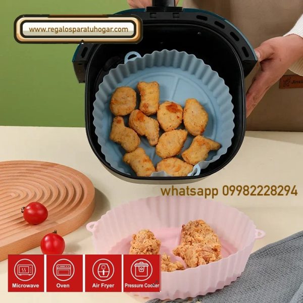 Canasta de Silicona 14 cm. para Airfryer, microondas, horno convencional, olla a presión ...