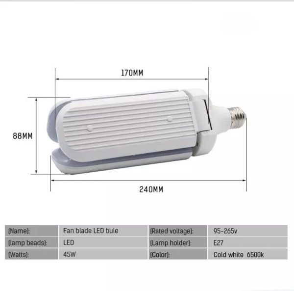 Luz Led Trébol de 45 watts de consumo y 300 de potencia. - Imagen 11