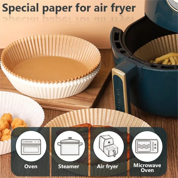 Papel para Air Fryer (Paquete ultra resistente y limpio de 50 unidades) - Imagen 6