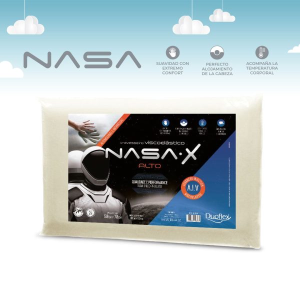 Almohada Viscoelástica, control de temperatura y anti ácaro NASA X