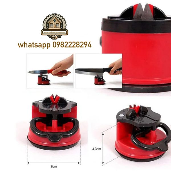 Afilador de Cocina Seguro para cuchillos, afiladora de tungsteno con ventosa. - Imagen 6