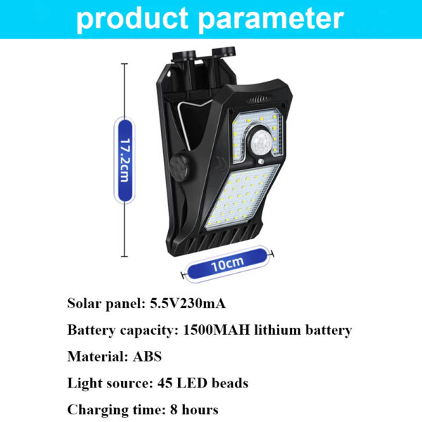 Luz Solar con Clip y Sensor de Movimiento - Imagen 11