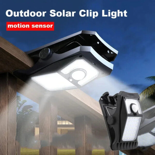 Luz Solar con Clip y Sensor de Movimiento